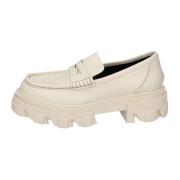 Stokton Läder Loafers för Kvinnor Beige, Dam