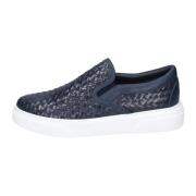 Stokton Läder Slip-On Sneakers för Män Blue, Herr