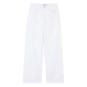 Róhe Wide Leg Denim Jeans White, Dam