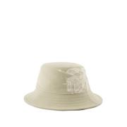 Burberry Beige Twill Bucket Hat - Syntetisk Beige, Unisex