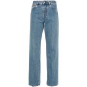 Gucci Blå Denim Jeans Rakt Ben Blue, Dam