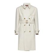 Brunello Cucinelli Beige Ylleblandning Trenchcoat Beige, Herr