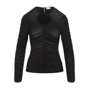 Magda Butrym Elegant Svart Top Aw24 Black, Dam