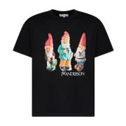 JW Anderson Svart Gnome Trio T-shirt Black, Herr