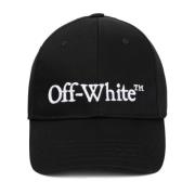 Off White Svart Baseballkeps med Vitt Logotyp Black, Herr