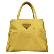 Prada Vintage Pre-owned Nylon prada-vskor Yellow, Dam