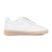 MM6 Maison Margiela Vita Läder Sneakers Stiliga Casual Skor White, Dam