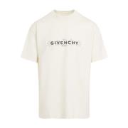 Givenchy Vit Grafiskt Logotyp T-shirt Beige, Herr