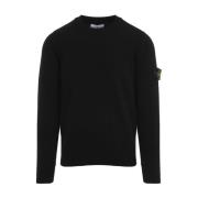 Stone Island Svart Tröja Aw24 Herrmode Black, Herr