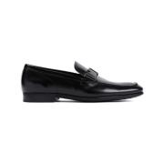 Tod's Svarta Läderloafers Stiliga Slip-On Skor Black, Herr