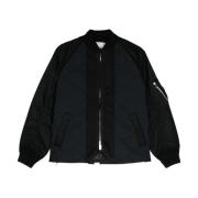 Sacai Quiltad Vadderad Jacka Svart Black, Dam