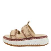 Chloé Pre-owned Pre-owned Mocka sandaler Beige, Dam