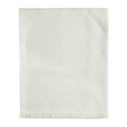 Max Mara Elegant Vit Jacquard Stole med Logo White, Dam