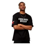 New Era Svart Bulls Wordmark T-tröja Black, Herr