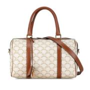 Celine Vintage Pre-owned Plast axelremsvskor Brown, Dam