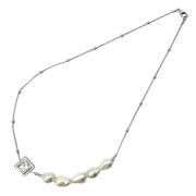 Fendi Vintage Pre-owned Metall halsband White, Dam