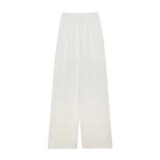 Msgm Vita Ull Cashmere Byxor White, Dam