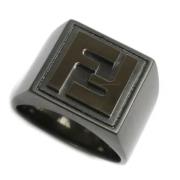 Fendi Vintage Pre-owned Metall ringar Black, Dam