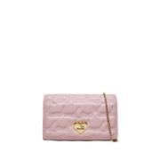 Moschino Rosa Axelväska med Gyllene Detaljer Pink, Dam