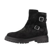 Geox Stiliga Ankelboots med Iridea-detalj Black, Dam