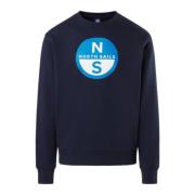 North Sails Crew Neck Sweatshirt Blue, Herr