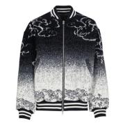 Kenzo Blå Bomberjacka Cloud Tiger Mönster Multicolor, Herr