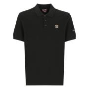 Kenzo Svart Polo Shirt Lucky Tiger Patch Black, Herr