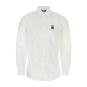 Moschino Vit Poplin Skjorta White, Herr