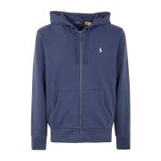 Ralph Lauren Navy Full Zip Hoodie Blue, Herr