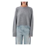 Loulou Studio Grå Stickad Bruzzi Sweater Aw24 Gray, Dam