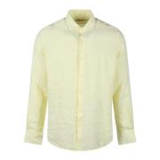 MC2 Saint Barth Linneskjorta Regular Fit Spetskrage Yellow, Herr