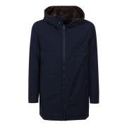 Herno Blå Hooded Parka Jacka Aw24 Blue, Herr