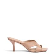 Stuart Weitzman Modern Fyrkantig Tå Slide Sandal Beige, Dam