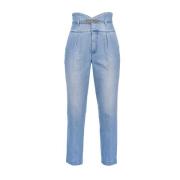 Pinko Avslappnad passform Denim Jeans Blue, Dam