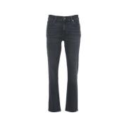 7 For All Mankind Svarta Slimmy Tapered Jeans Black, Herr