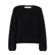 InWear Svart Stickad Pullover Jetraiw Stil Black, Dam