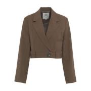 Second Female Brun Blazer Aw24 Damkläder Brown, Dam