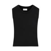 Saint Laurent Svart ulltanktopp Black, Dam