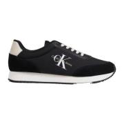 Calvin Klein Jeans Retro Runner Low Mix Sneakers Black, Herr