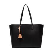 Tory Burch Svart Triple-Compartment Tote Väska Black, Dam