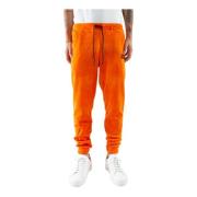 Corsinelabedoli Velour Sporty Sweatpants med Broderat Logotyp Orange, ...