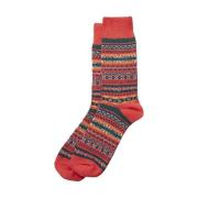 RoToTo Fair Isle Jacquard Crew Socks Multicolor, Herr