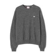 Danton Ljusgrå Crew Neck Sweater Gray, Herr