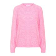 Saint Tropez Garbiesz Pullover Stickad Chateau Rose Pink, Dam