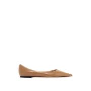 Jimmy Choo Minimalistiska Love Ballerina Flats Beige, Dam