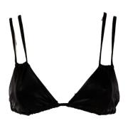 Trussardi Triangle Bra Bikini med Snörningsdetaljer Black, Dam