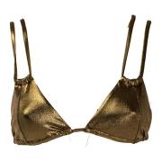 Trussardi Triangle Bra Bikini med Snörning Yellow, Dam