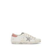 Golden Goose Glittrande Stjärn Läder Sneakers White, Dam