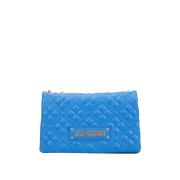 Love Moschino Blå Syntetisk Axelväska Blue, Dam