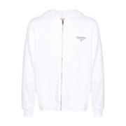 Valentino Garavani Vit Logo Print Huvtröja White, Herr